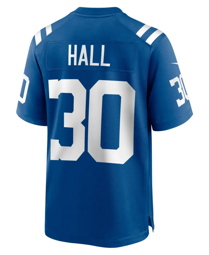 Darren Hall Indianapolis Colts Team Game Jersey -  Royal