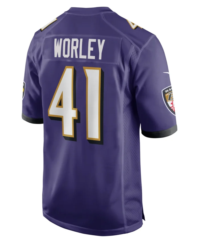 Daryl Worley Baltimore Ravens Game Player Jersey - Purple