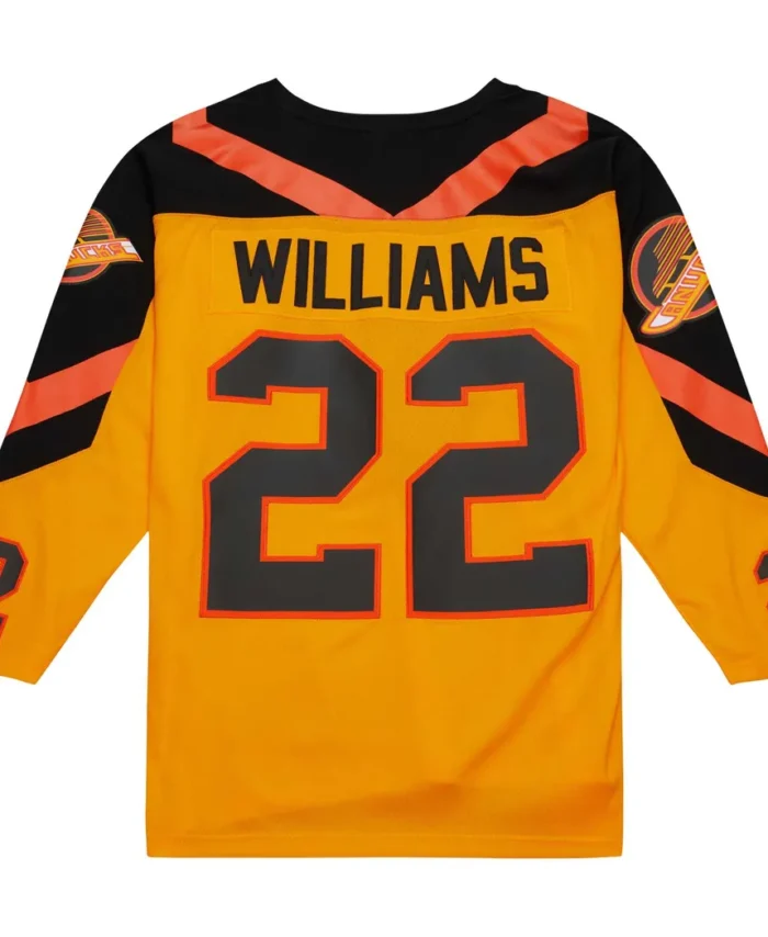 Dave Williams Vancouver Canucks Mitchell Ness Men 1981/82 Blue Line Player Jersey - Yellow