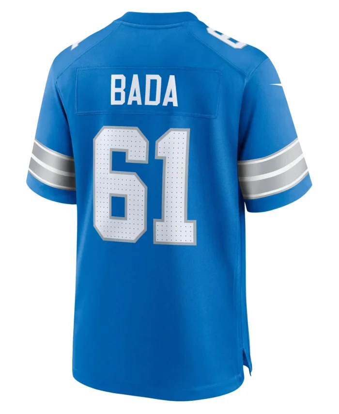 David Bada Detroit Lions Team Game Jersey -  Blue