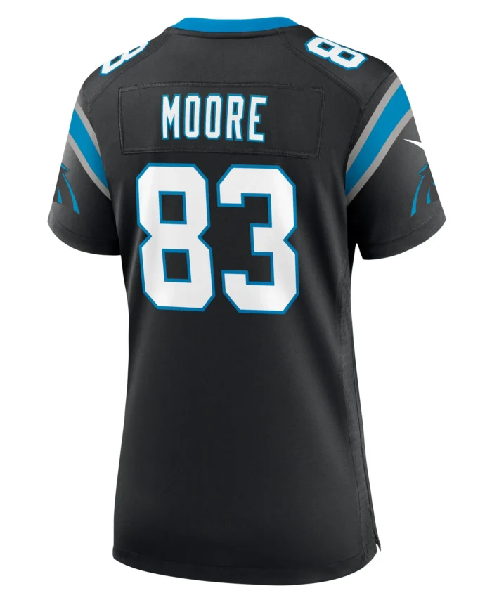 David Moore Carolina Panthers Women's  Game Jersey -  Black