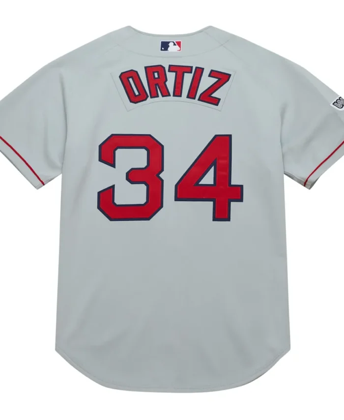David Ortiz Boston Red Sox Mitchell Ness 2004 Cooperstown Collection Authentic Throwback Jersey - Gray