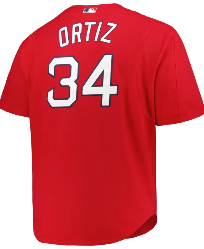 David Ortiz Boston Red Sox Mitchell Ness Big Tall Cooperstown Collection Batting Practice Replica Jersey - Red