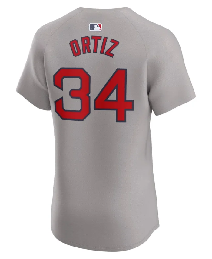 David Ortiz Boston Red Sox Road Elite Player Jersey - Gray
