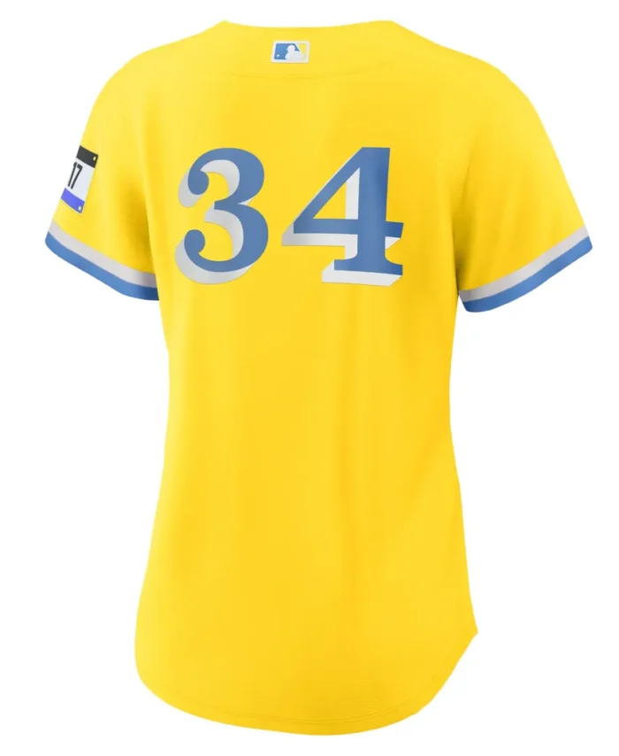David Ortiz Boston Red Sox Women City Connect Replica Player Jersey - Gold