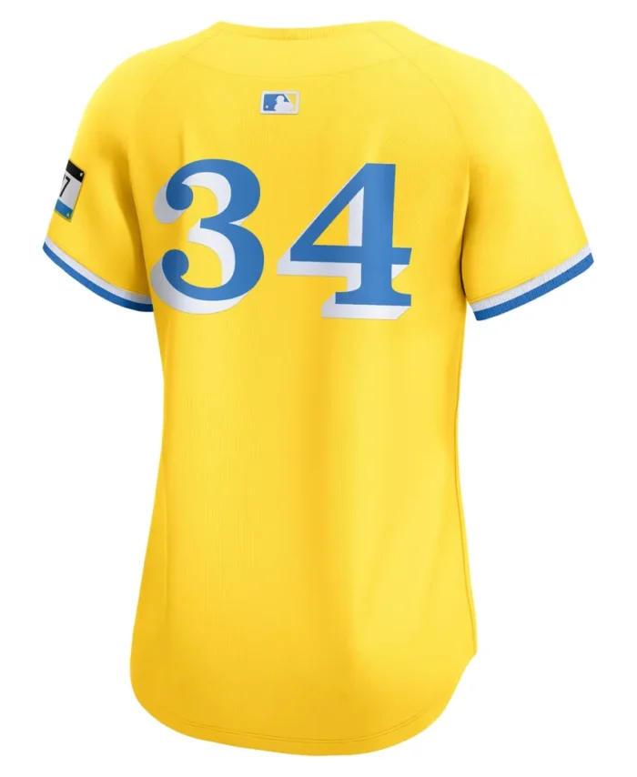 David Ortiz Boston Red Sox Women City Connect Retired Player Jersey - Gold