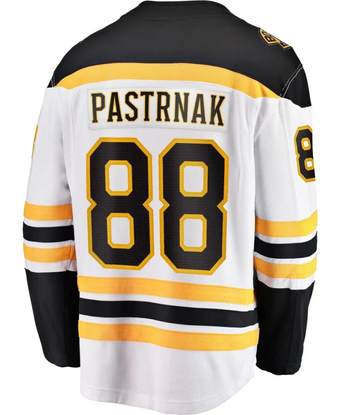 David Pastrnak Boston Bruins Fanatics Away Premier Breakaway Player Jersey - White