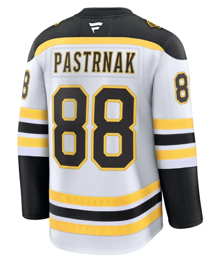 David Pastrnak Boston Bruins Fanatics Away Premium Jersey - White