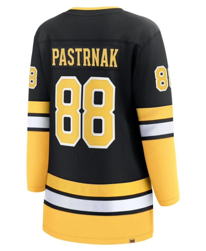 David Pastrnak Boston Bruins Fanatics Women 100th Anniversary Premier Breakaway Player Jersey - Black