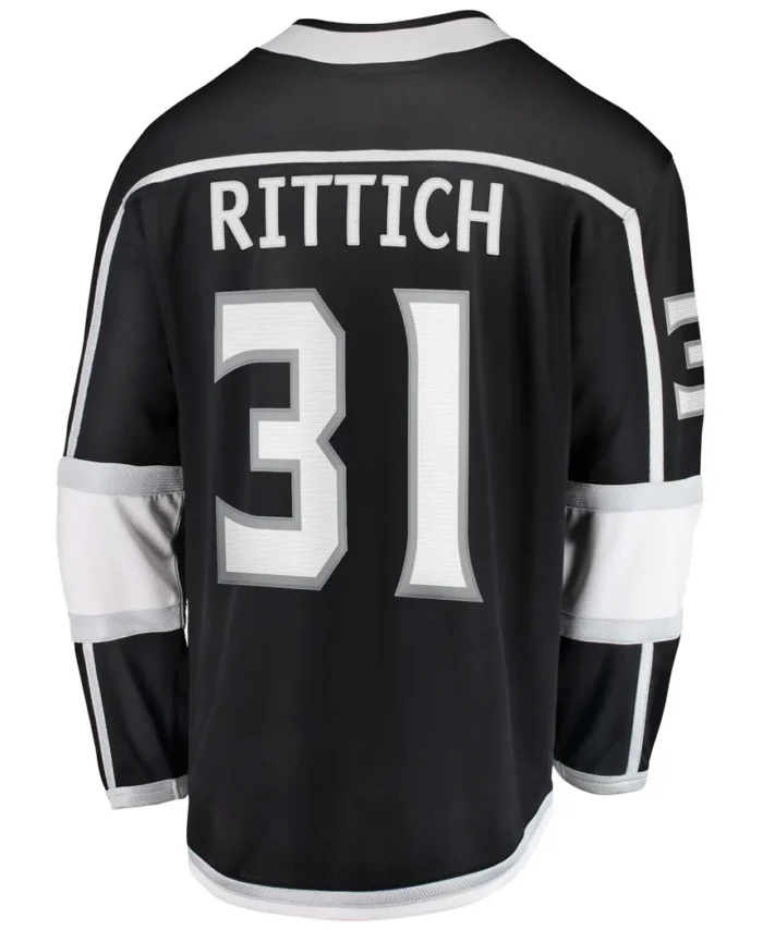 David Rittich Los Angeles Kings Fanatics Home Premier Breakaway Player Jersey - Black