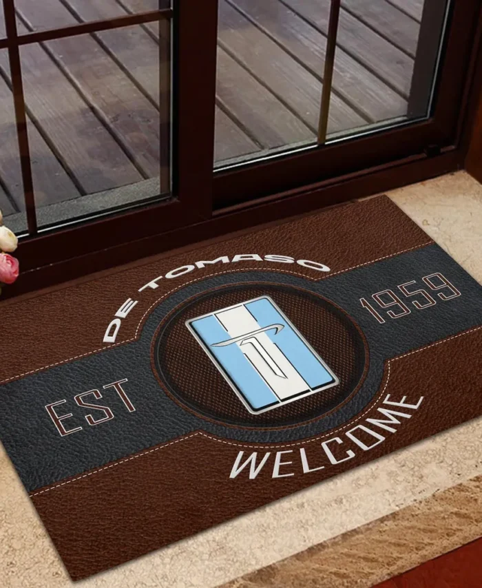 Iconic Road Machine Doormat, Durable Auto-Inspired Rug for Garage or Home Entry CAR169 - Brown