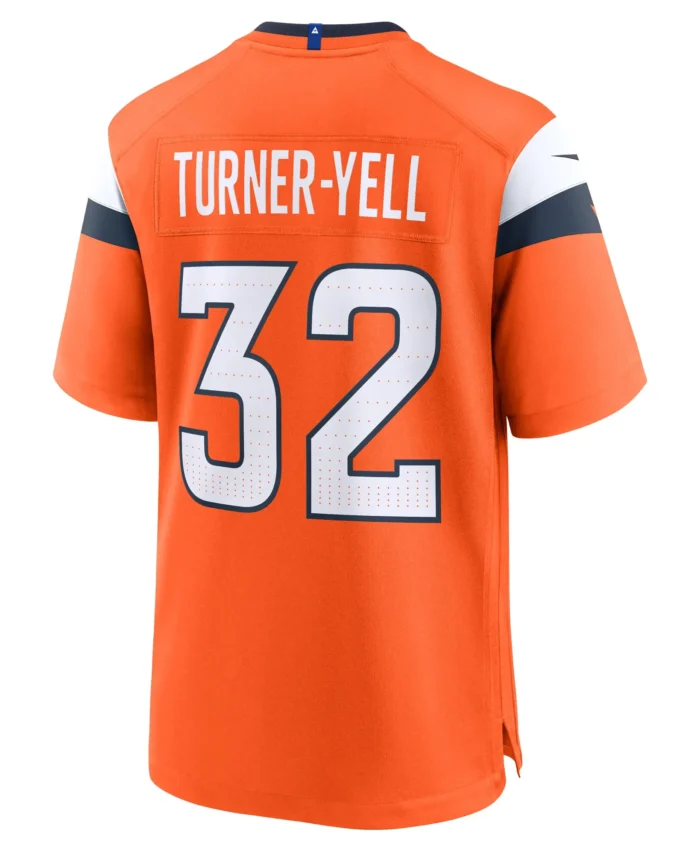 Delarrin Turner-Yell Denver Broncos Team Game Jersey -  Orange