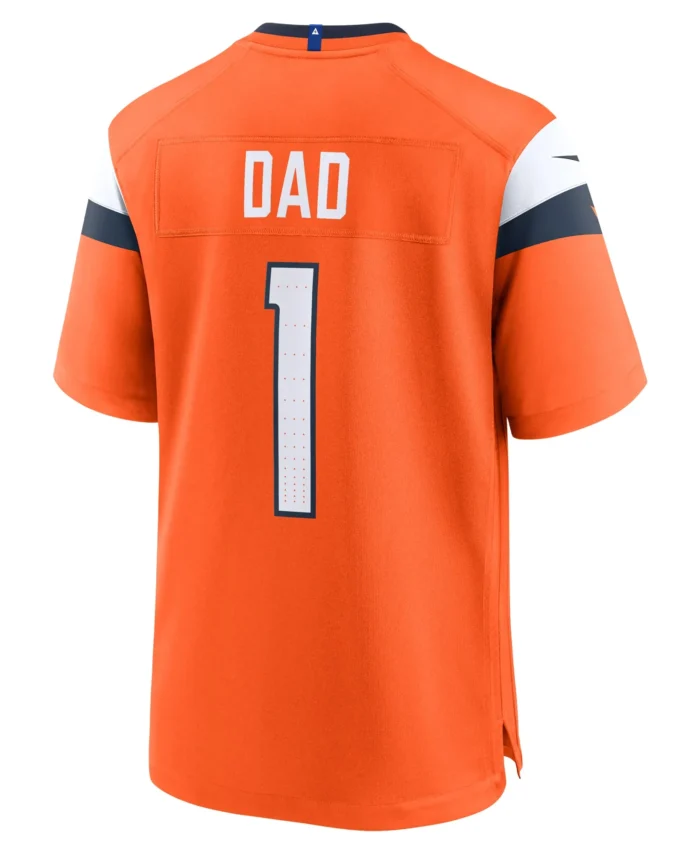 Denver Broncos #1 Dad Game Jersey - Orange