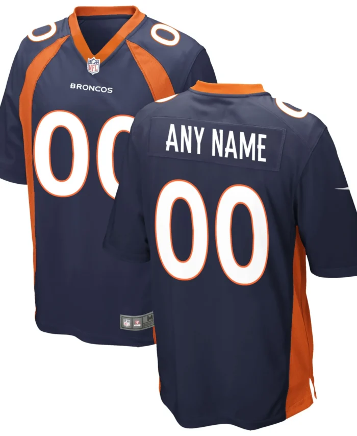 Denver Broncos Alternate Custom Game Jersey - Navy