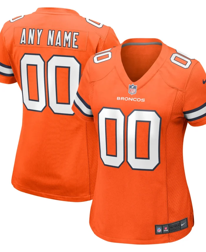 Denver Broncos Women's Alternate Custom Game Jersey - Orange