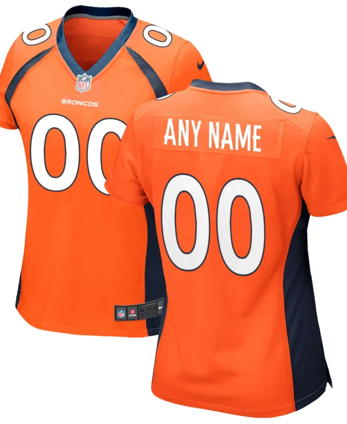 Denver Broncos Women's Custom Game Jersey - Orange