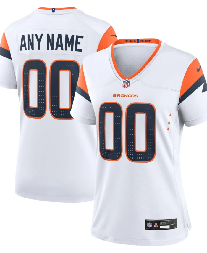 Denver Broncos Women's Mile High Collection Custom Game Jersey  - White