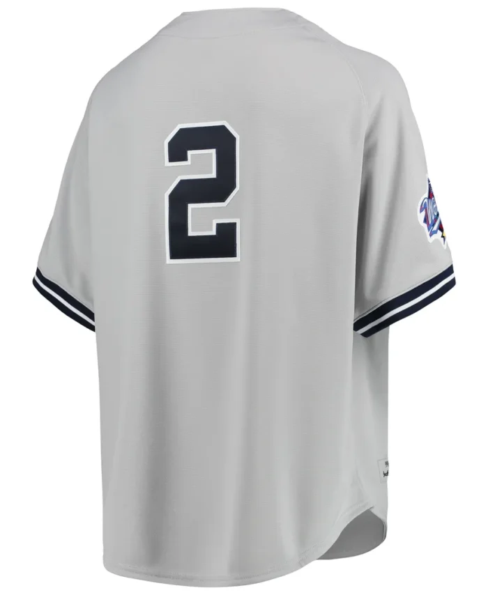 Derek Jeter New York Yankees Mitchell Ness 1998 Cooperstown Collection Road Authentic Jersey- Gray