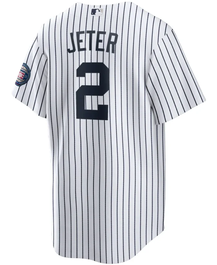 Derek Jeter New York Yankees 2020 Hall of Fame Induction Home Replica Player Name Jersey- White/Navy