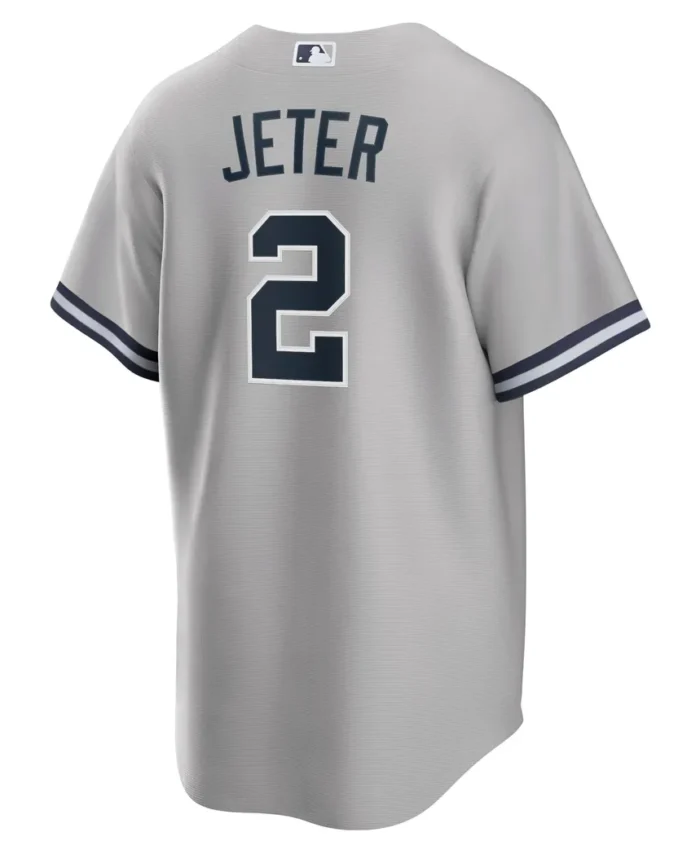 Derek Jeter New York Yankees Big Tall Road Replica Player Jersey- Gray