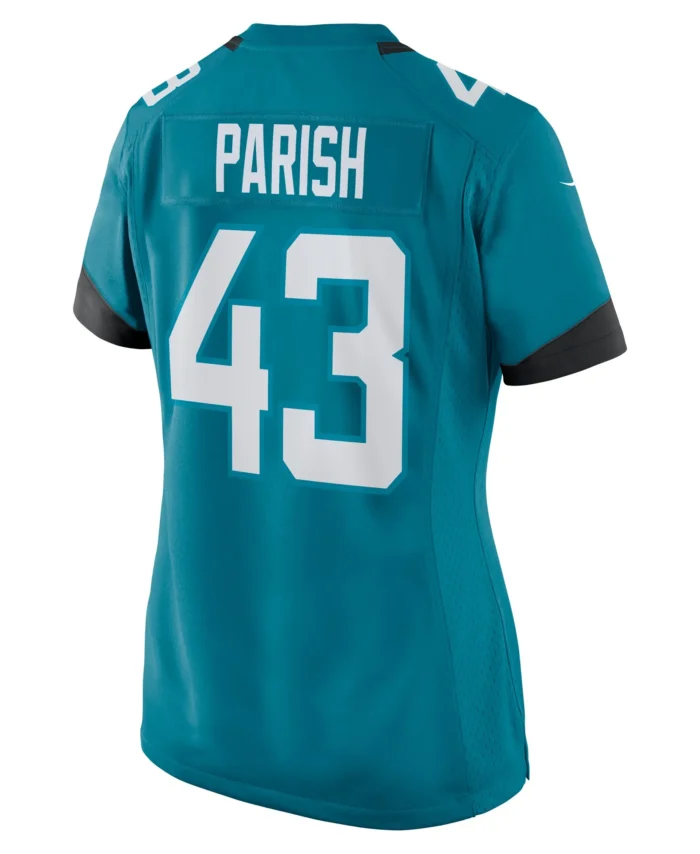 Derek Parish Jacksonville Jaguars Women's  Game Jersey -  Teal