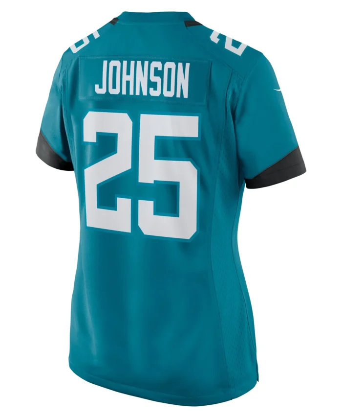 D'Ernest Johnson Jacksonville Jaguars Women's Team Game Jersey -  Teal