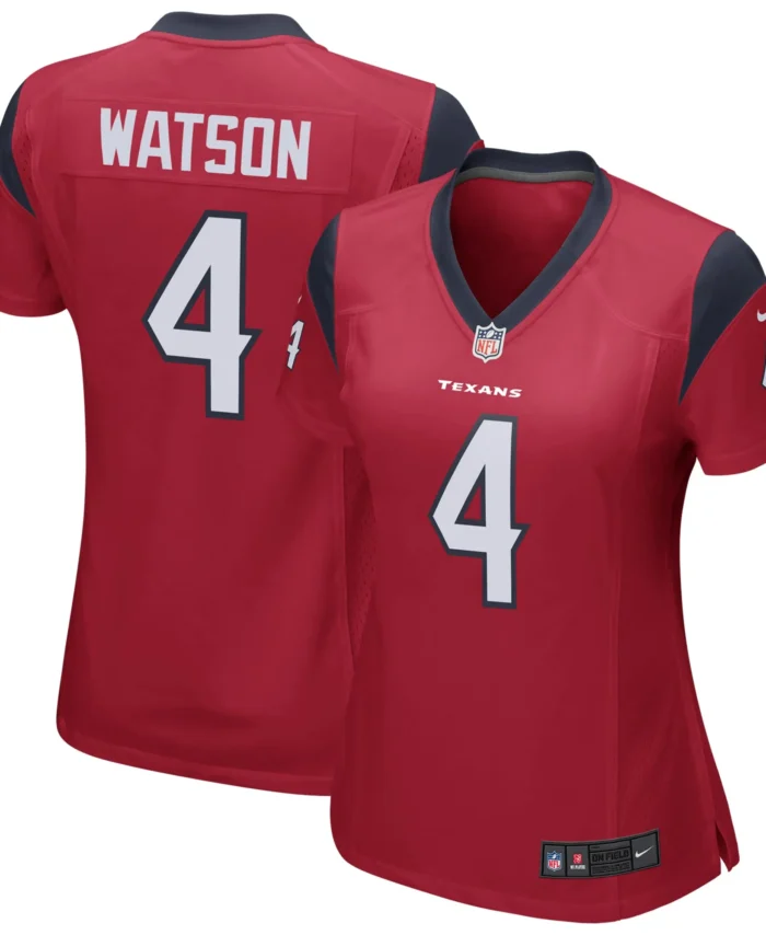 Deshaun Watson Houston Texans Women's Team Color Game Jersey - Red