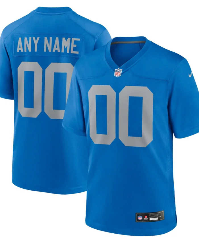 Detroit Lions Alternate Custom Game Jersey - Blue