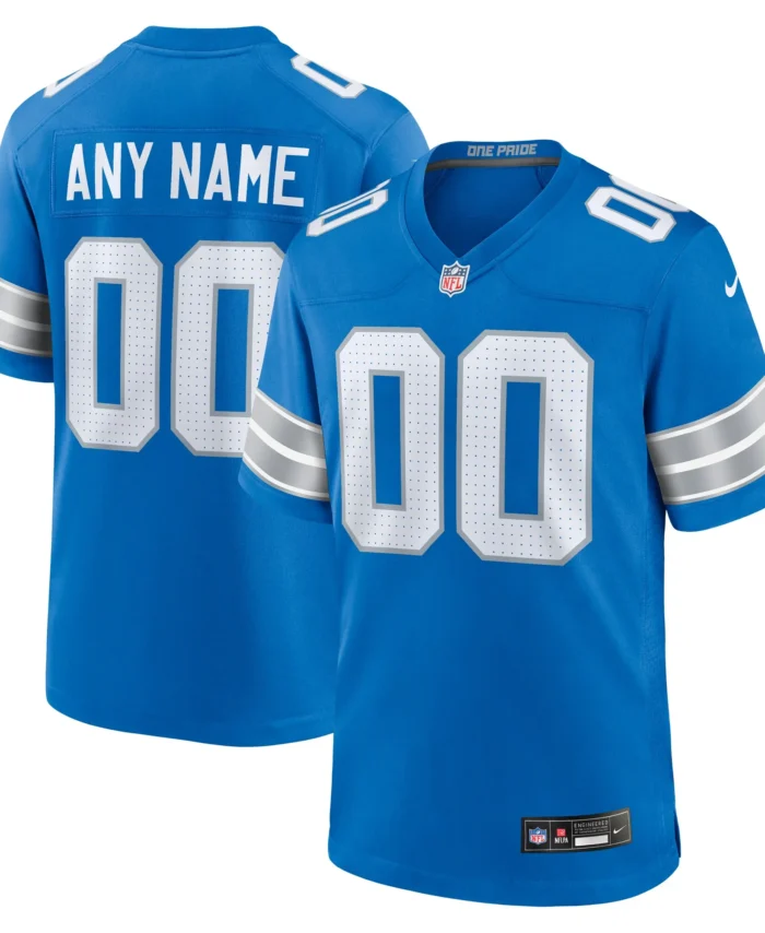 Detroit Lions Custom Game Jersey - Blue