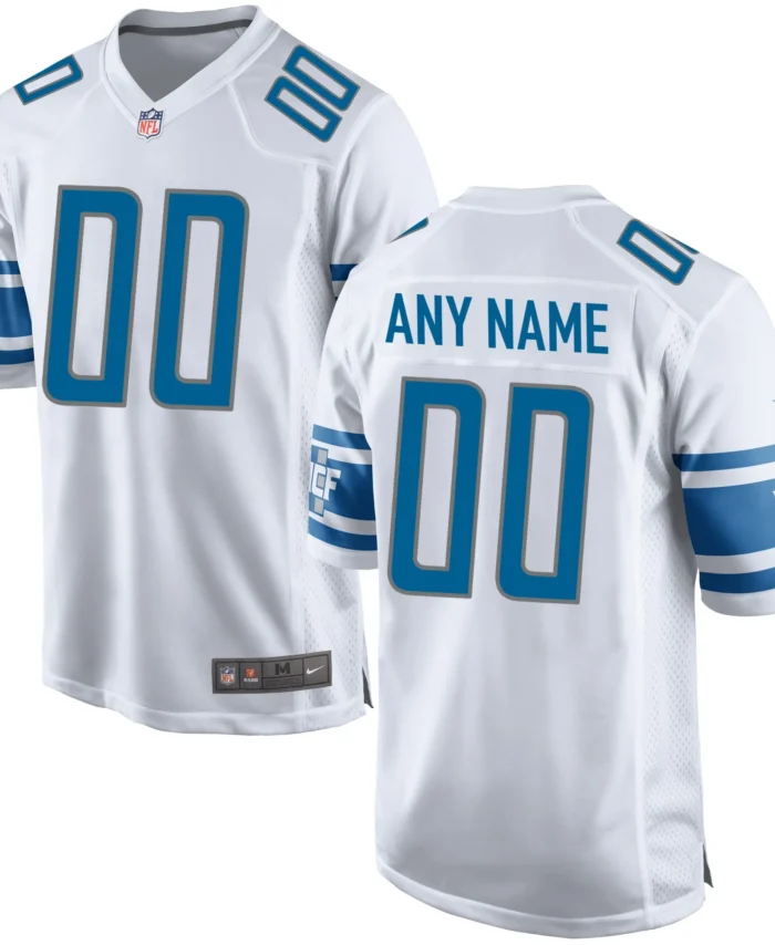 Detroit Lions Custom Game Jersey - White