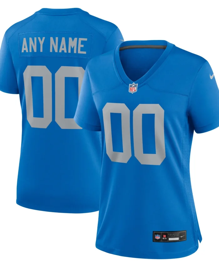Detroit Lions Women's Alternate Custom Game Jersey - Blue
