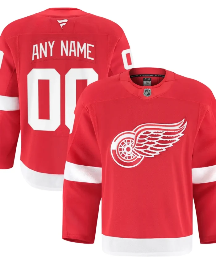 Detroit Red Wings Fanatics Home Authentic Pro Custom Jersey - Red