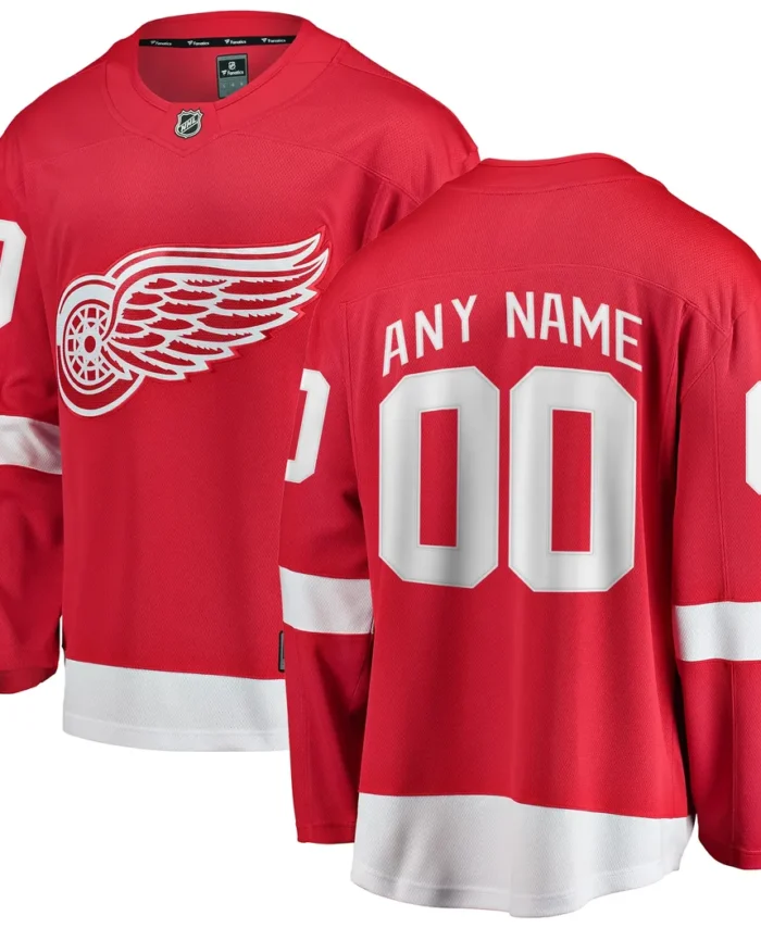 Detroit Red Wings Fanatics Home Breakaway Custom Jersey - Red