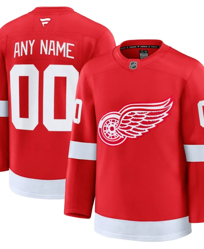 Detroit Red Wings Fanatics Home Premium Custom Jersey - Red