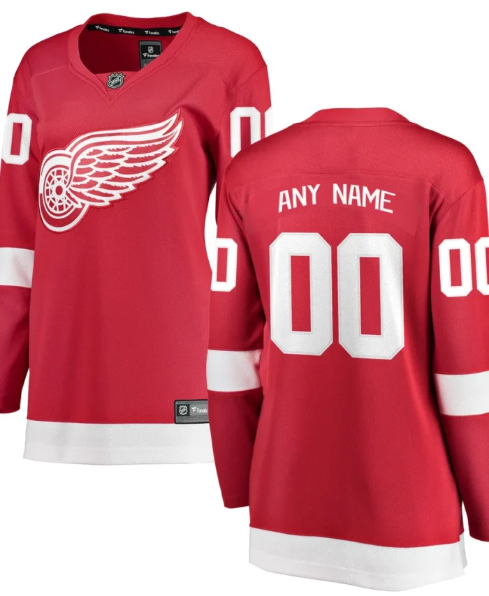 Detroit Red Wings Fanatics Women Home Breakaway Custom Jersey - Red
