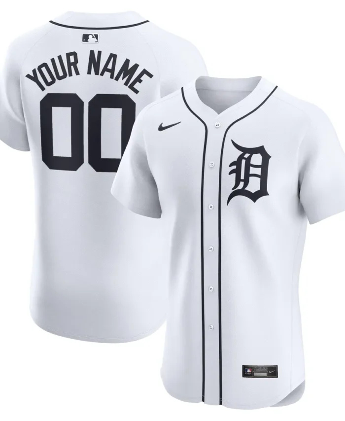 Detroit Tigers Home Elite Custom Jersey - White