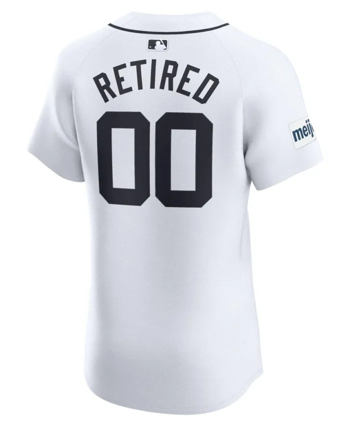 Detroit Tigers Home Elite Pick-A-Player Retired Roster Patch Jersey - White