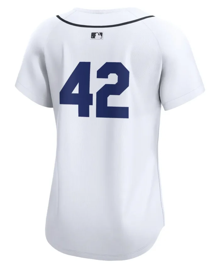 Detroit Tigers Women 2024 Jackie Robinson Day Home Limited Jersey- White