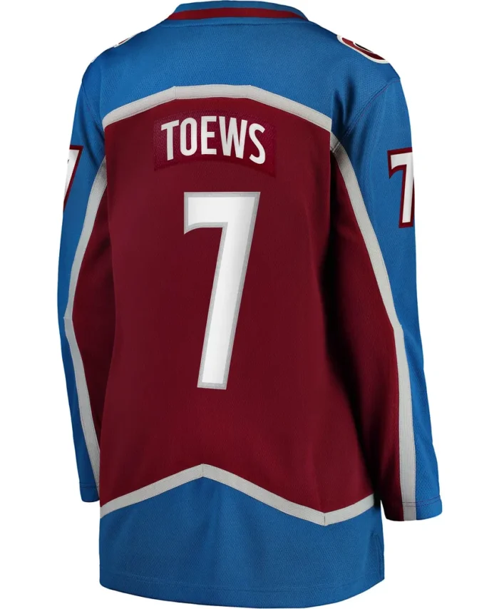 Devon Toews Colorado Avalanche Fanatics Women Home Breakaway Player Jersey - Burgundy