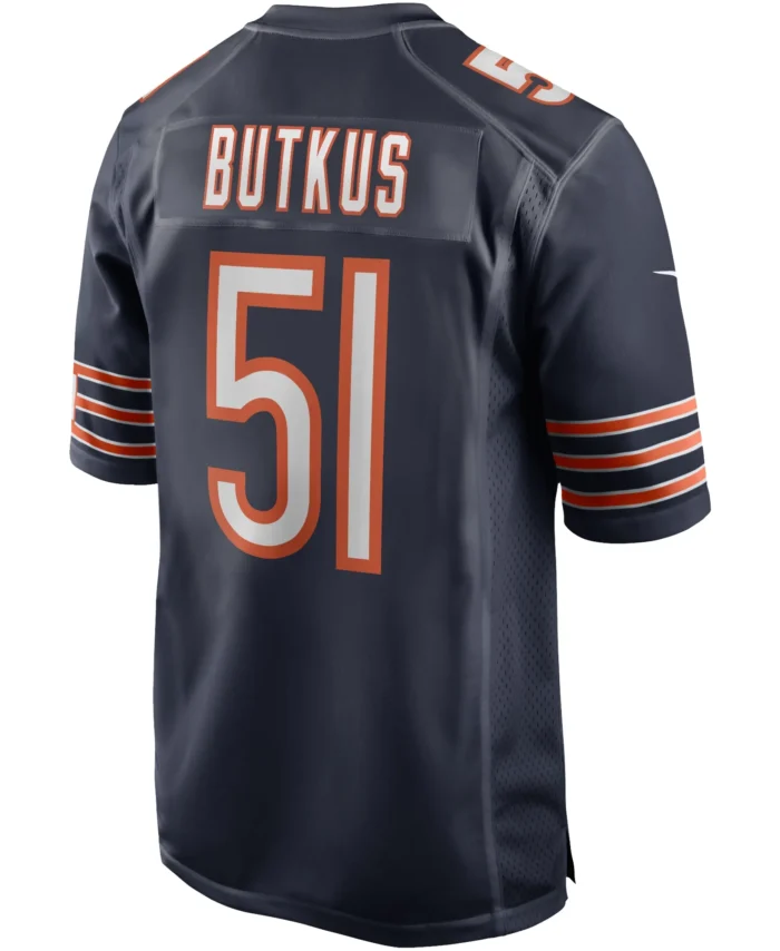 Dick Butkus Chicago Bears Game Retired Player Jersey - Navy