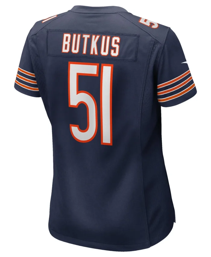 Dick Butkus Chicago Bears Women's Game Retired Player Jersey - Navy