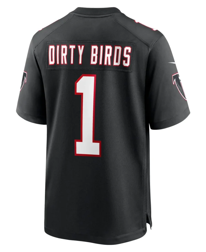 Dirty Birds Atlanta Falcons Throwback Game Jersey - Black