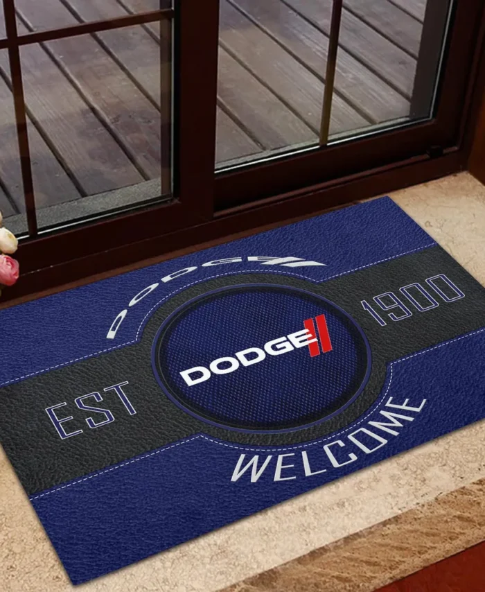 High-Performance Automobile Doormat, Durable Auto-Inspired Rug for Garage or Home Entry CAR169 - Blue