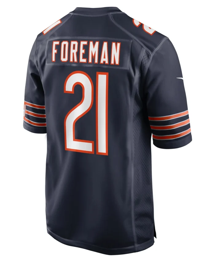 D'Onta Foreman Chicago Bears Game Jersey - Navy
