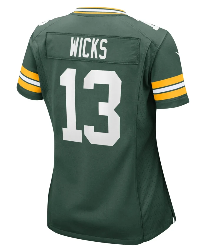 Dontayvion Wicks Green Bay Packers Women's  Game Jersey -  Green