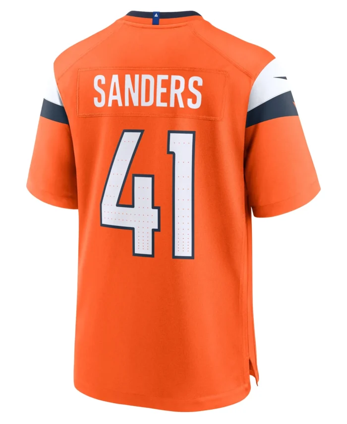 Drew Sanders Denver Broncos Team Game Jersey -  Orange