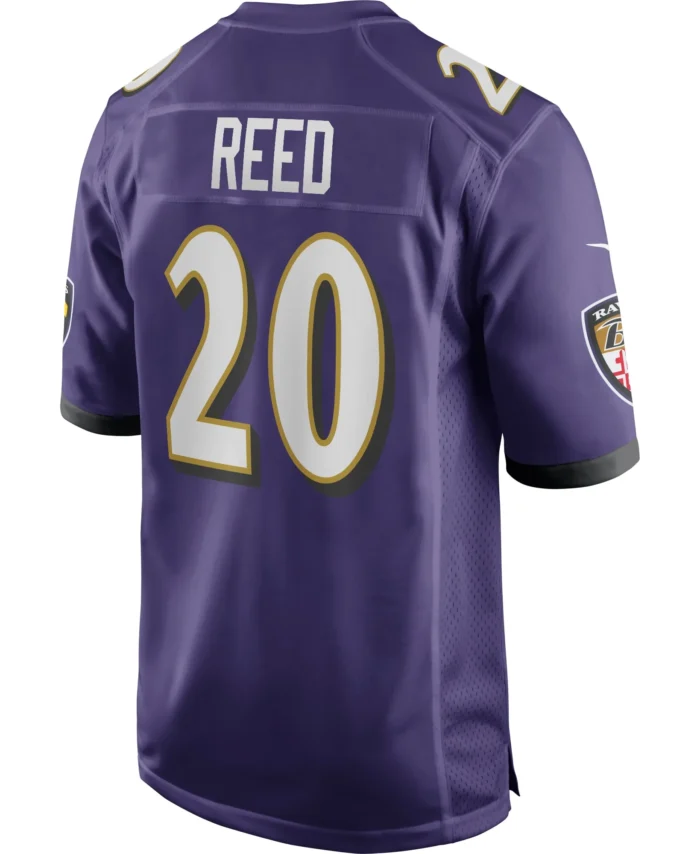 Ed Reed Baltimore Ravens Game Retired Player Jersey - Purple