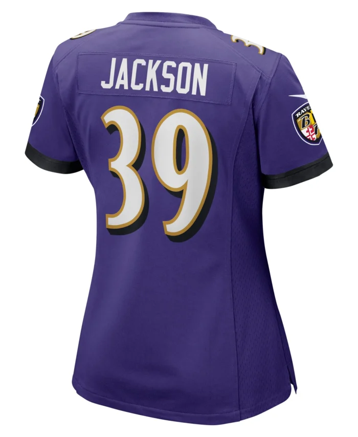 Eddie Jackson Baltimore Ravens Women's  Game Jersey -  Purple