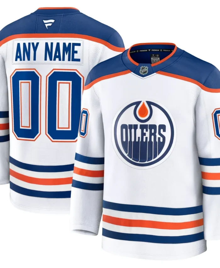 Edmonton Oilers Fanatics Away Premium Custom Jersey - White