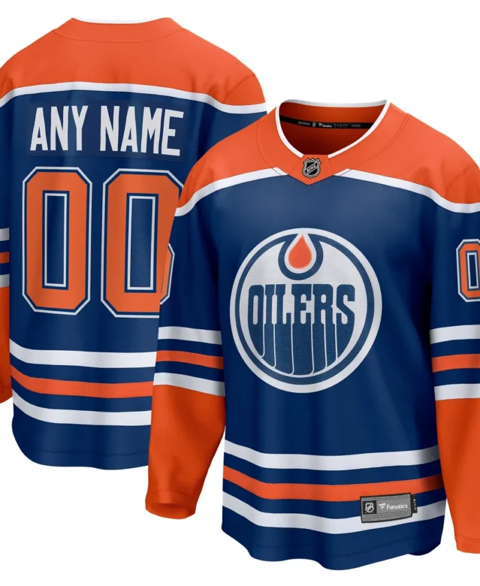 Edmonton Oilers Fanatics Home Breakaway Custom Jersey - Royal